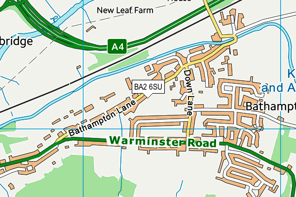 BA2 6SU map - OS VectorMap District (Ordnance Survey)