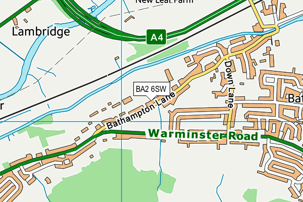 BA2 6SW map - OS VectorMap District (Ordnance Survey)