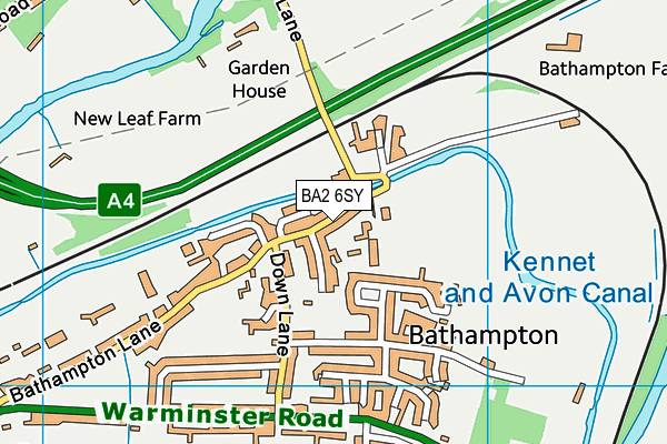 BA2 6SY map - OS VectorMap District (Ordnance Survey)