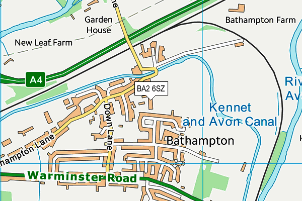 BA2 6SZ map - OS VectorMap District (Ordnance Survey)