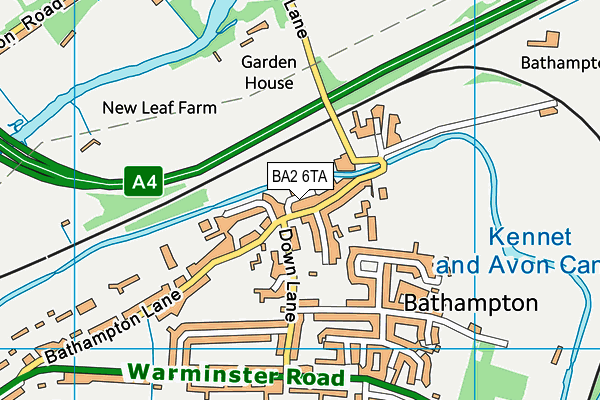 BA2 6TA map - OS VectorMap District (Ordnance Survey)