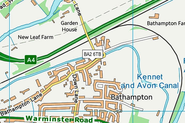 BA2 6TB map - OS VectorMap District (Ordnance Survey)