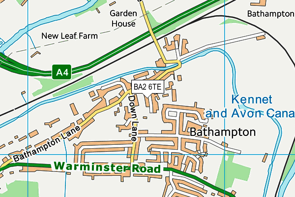 BA2 6TE map - OS VectorMap District (Ordnance Survey)