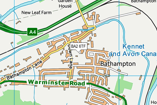 BA2 6TF map - OS VectorMap District (Ordnance Survey)