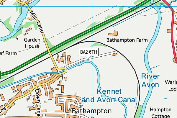 BA2 6TH map - OS VectorMap District (Ordnance Survey)