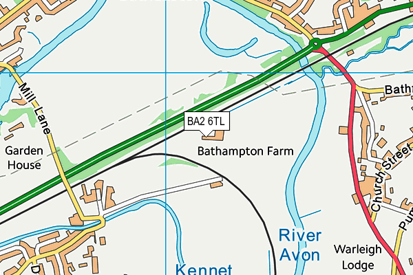 BA2 6TL map - OS VectorMap District (Ordnance Survey)