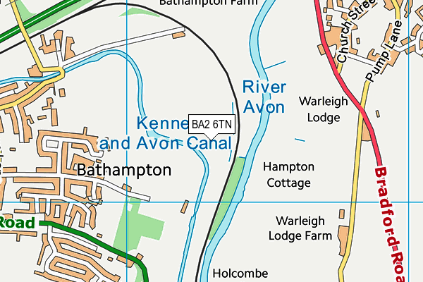 BA2 6TN map - OS VectorMap District (Ordnance Survey)