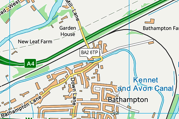 BA2 6TP map - OS VectorMap District (Ordnance Survey)