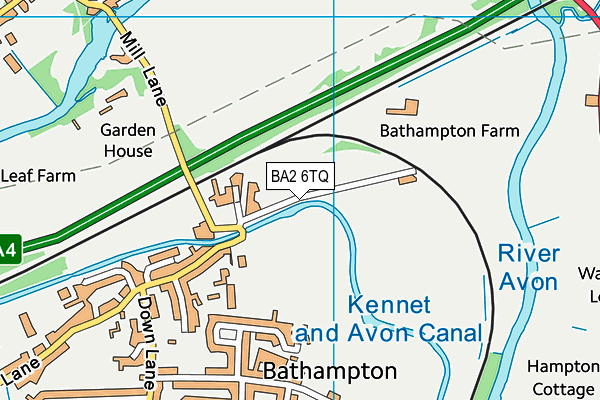 BA2 6TQ map - OS VectorMap District (Ordnance Survey)