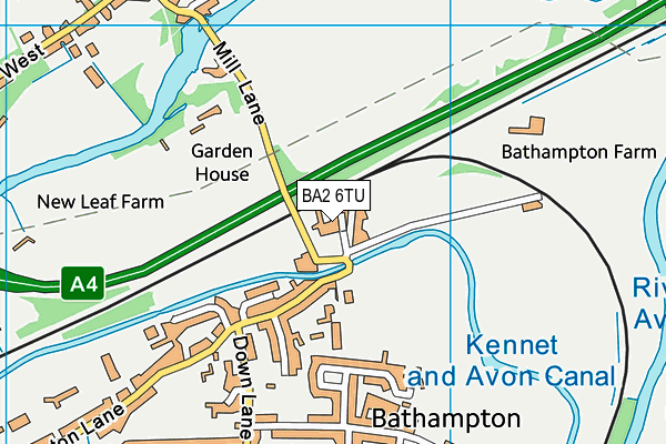 BA2 6TU map - OS VectorMap District (Ordnance Survey)