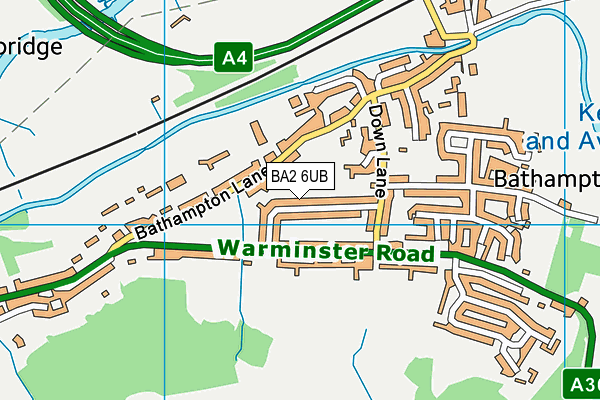 BA2 6UB map - OS VectorMap District (Ordnance Survey)