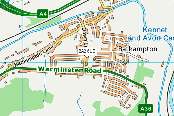 BA2 6UE map - OS VectorMap District (Ordnance Survey)