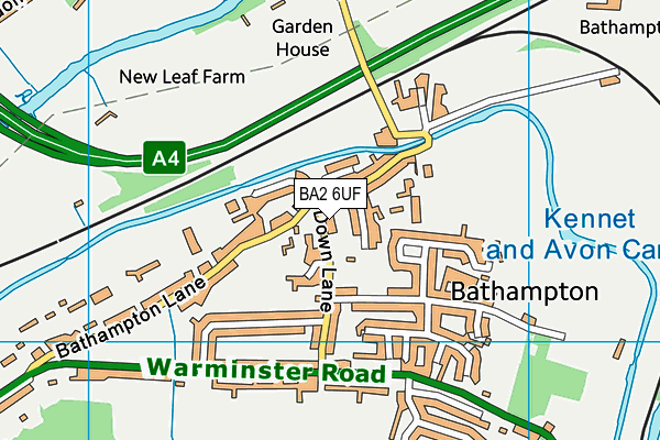 BA2 6UF map - OS VectorMap District (Ordnance Survey)
