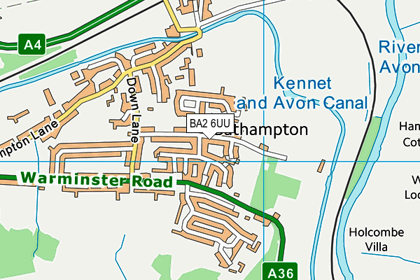 BA2 6UU map - OS VectorMap District (Ordnance Survey)