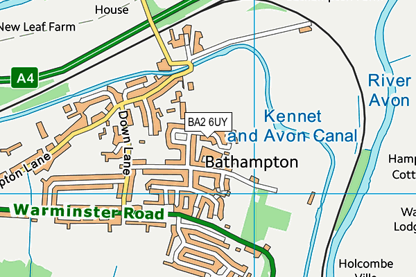 BA2 6UY map - OS VectorMap District (Ordnance Survey)