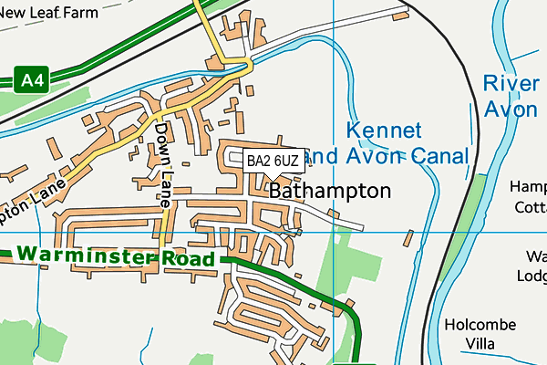 BA2 6UZ map - OS VectorMap District (Ordnance Survey)