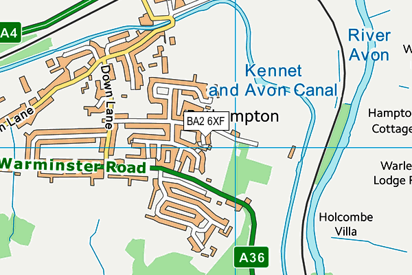 BA2 6XF map - OS VectorMap District (Ordnance Survey)