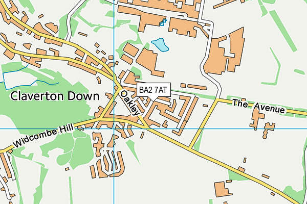 BA2 7AT map - OS VectorMap District (Ordnance Survey)