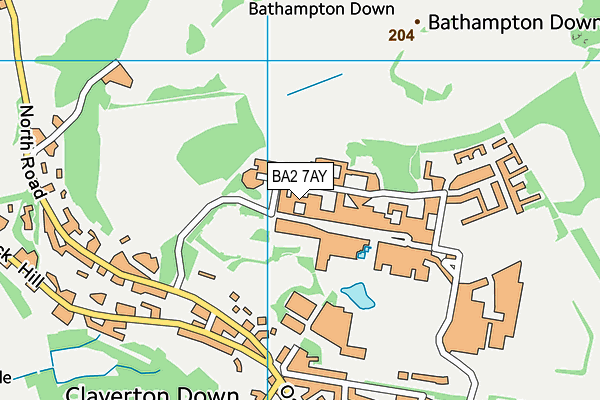 University Of Bath Sports Training Village map (BA2 7AY) - OS VectorMap District (Ordnance Survey)