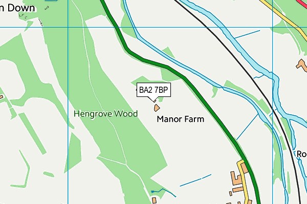 BA2 7BP map - OS VectorMap District (Ordnance Survey)