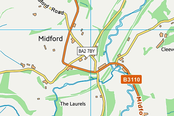 BA2 7BY map - OS VectorMap District (Ordnance Survey)