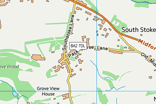 BA2 7DL map - OS VectorMap District (Ordnance Survey)