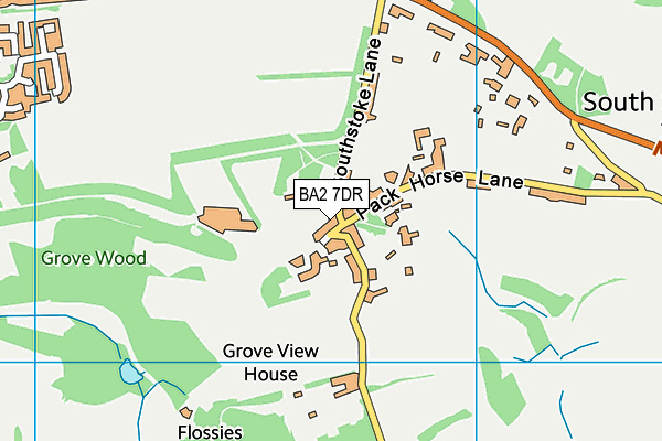 BA2 7DR map - OS VectorMap District (Ordnance Survey)