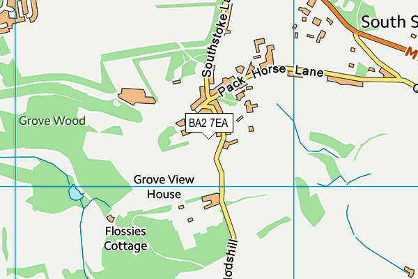 BA2 7EA map - OS VectorMap District (Ordnance Survey)