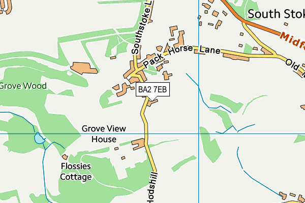 BA2 7EB map - OS VectorMap District (Ordnance Survey)