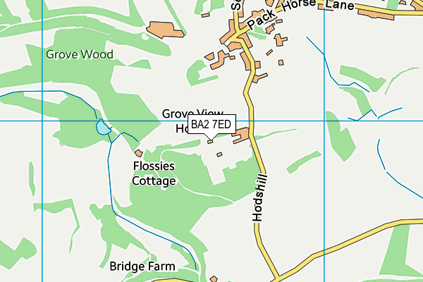 BA2 7ED map - OS VectorMap District (Ordnance Survey)