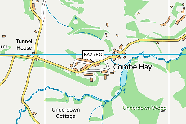 BA2 7EG map - OS VectorMap District (Ordnance Survey)