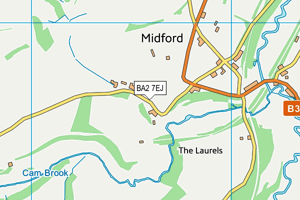 BA2 7EJ map - OS VectorMap District (Ordnance Survey)