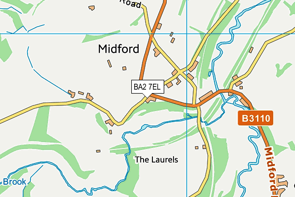 BA2 7EL map - OS VectorMap District (Ordnance Survey)