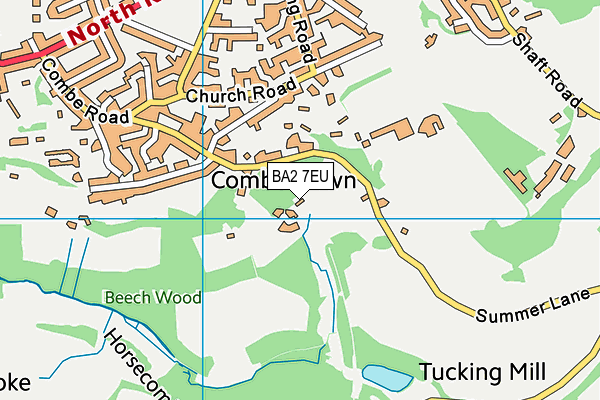 BA2 7EU map - OS VectorMap District (Ordnance Survey)