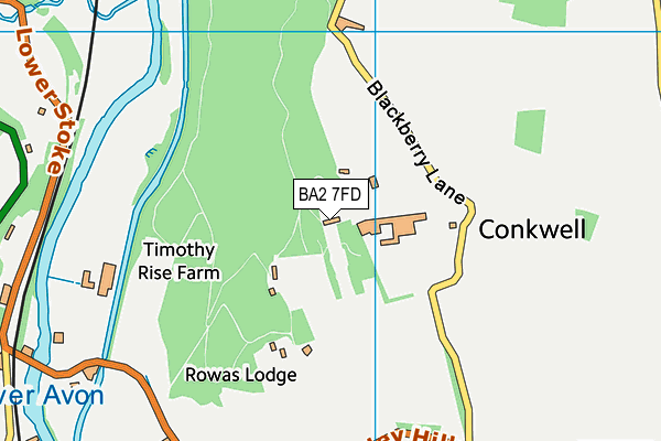 BA2 7FD map - OS VectorMap District (Ordnance Survey)