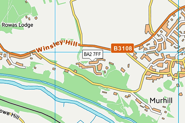 BA2 7FF map - OS VectorMap District (Ordnance Survey)