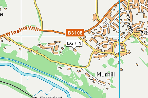 BA2 7FN map - OS VectorMap District (Ordnance Survey)