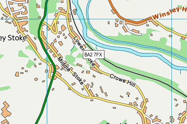 BA2 7FX map - OS VectorMap District (Ordnance Survey)