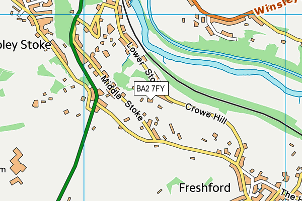 BA2 7FY map - OS VectorMap District (Ordnance Survey)