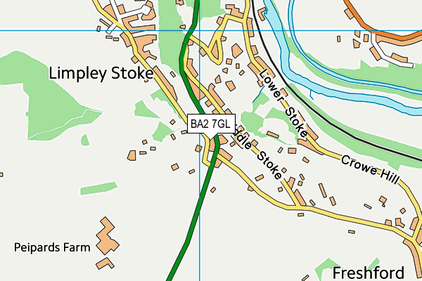 BA2 7GL map - OS VectorMap District (Ordnance Survey)