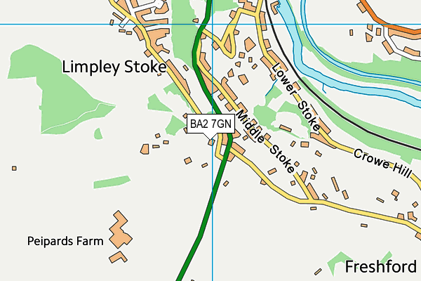 BA2 7GN map - OS VectorMap District (Ordnance Survey)