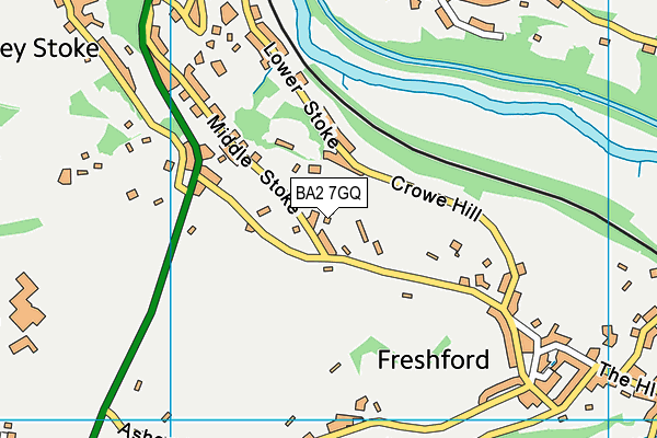 BA2 7GQ map - OS VectorMap District (Ordnance Survey)