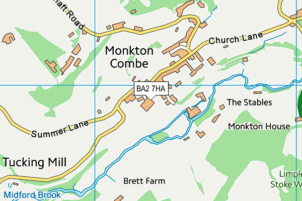 BA2 7HA map - OS VectorMap District (Ordnance Survey)