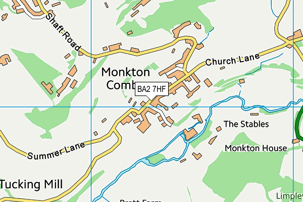 BA2 7HF map - OS VectorMap District (Ordnance Survey)