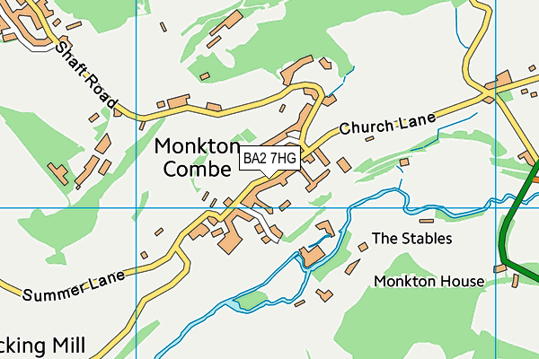 Monkton Senior School map (BA2 7HG) - OS VectorMap District (Ordnance Survey)