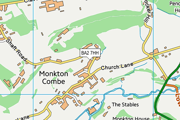 BA2 7HH map - OS VectorMap District (Ordnance Survey)