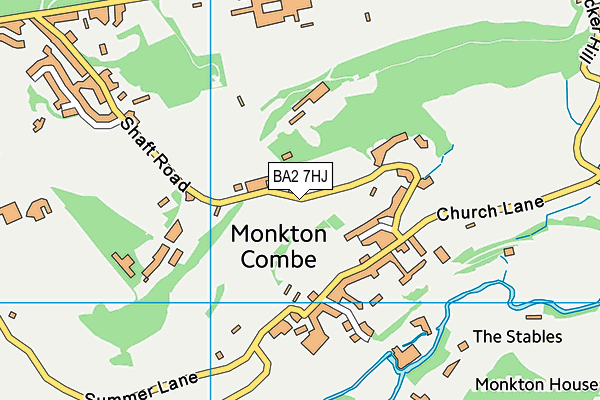 BA2 7HJ map - OS VectorMap District (Ordnance Survey)