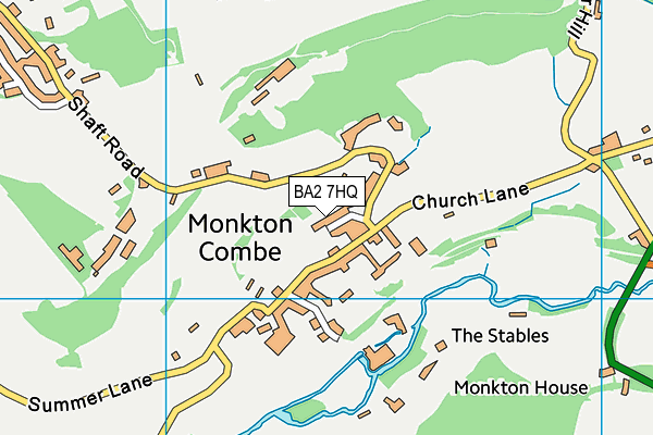 BA2 7HQ map - OS VectorMap District (Ordnance Survey)