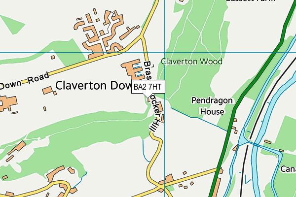 BA2 7HT map - OS VectorMap District (Ordnance Survey)