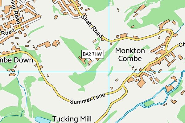 BA2 7HW map - OS VectorMap District (Ordnance Survey)